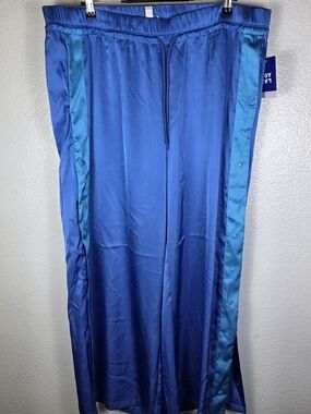 Joylab Women's Low-Rise Satin Tear Away Track Pants Size XXL